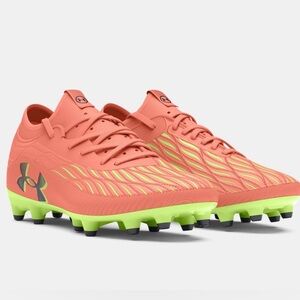 Under Armour Magnetico Cleats Orange Lime Green NWT